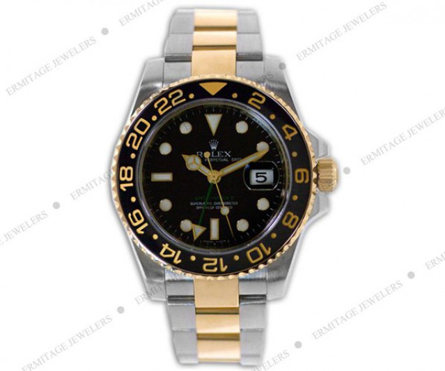 Pre-Owned Rolex GMT-Master II 116713 Gold & Steel Year 2008